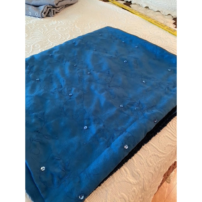 Polyester Suede with embroidery and sequins