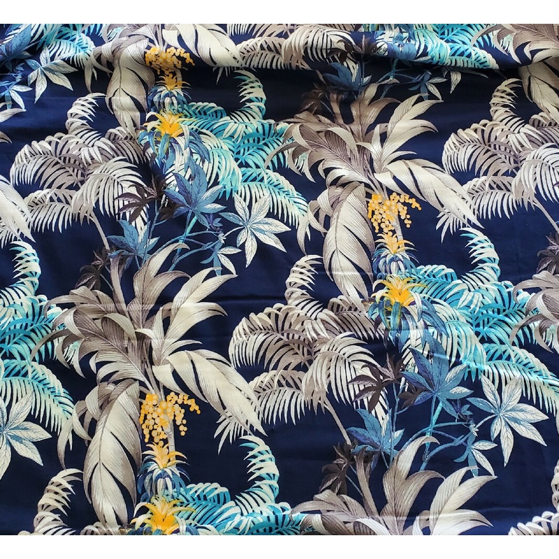Tropical Print Cotton Jersey Remnant