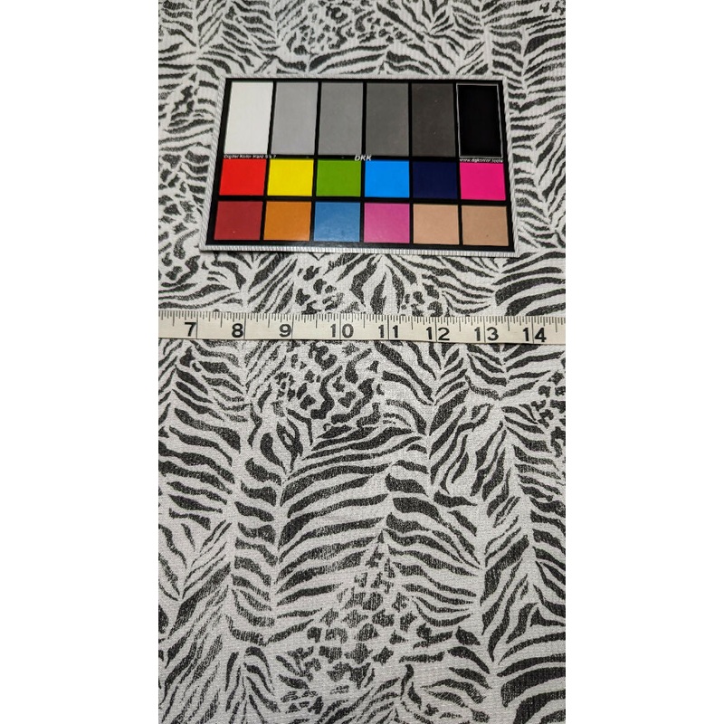 White/Black Zebra Print Waffle Knit Fabric 61"W - 2 1/4 yds+