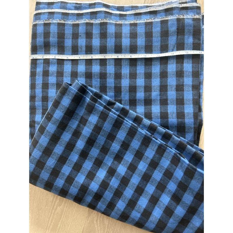 Blue buffalo plaid flannel 5yds 45w