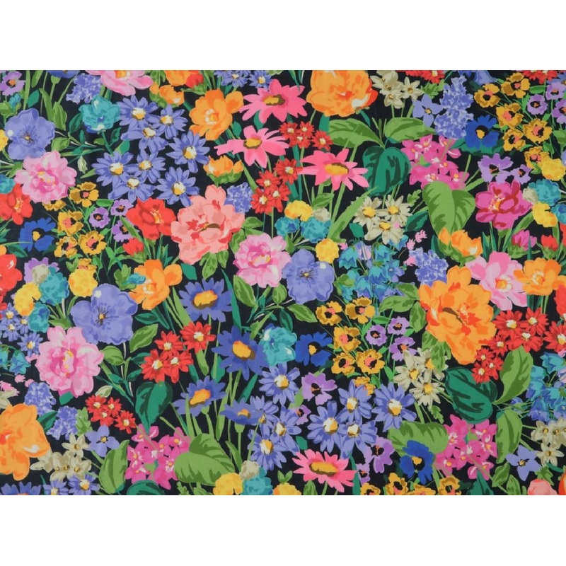 Linnaea Viscose & Linen - Multi Floral - 2 meters