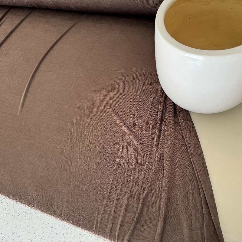 Olive Brown Acetate and Spandex Blend Slinky Knit - Yardage